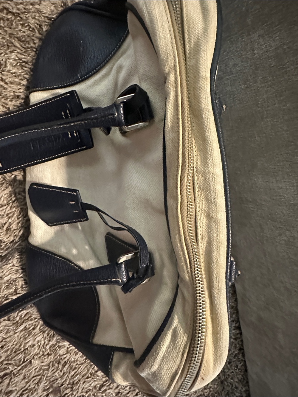 Vintage Prada canvas and leather handbag - Picture 12 of 14
